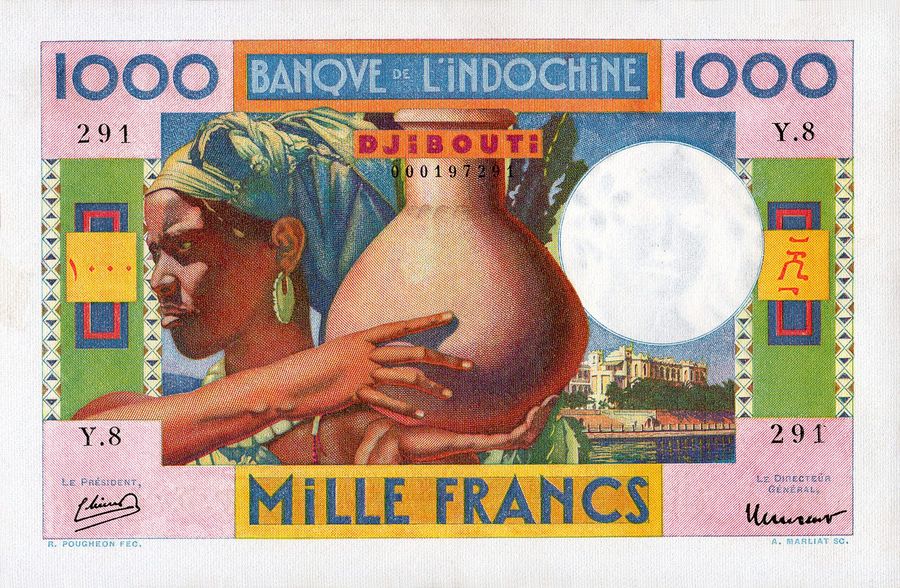 Côte française des Somalis, 1 000 Francs type 1947 Djibouti